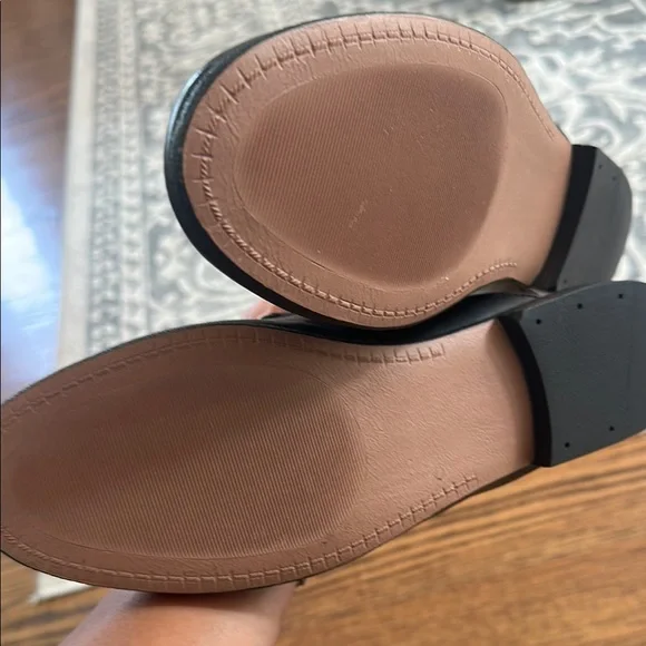 NWOT Steve Madden Black Leather Mule Loafers Size 8 - Picture 4 of 5